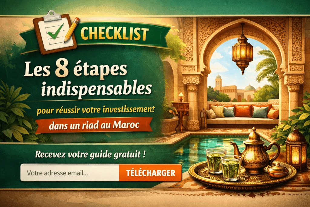 Acheter un riad au Maroc : le guide complet 2026 checklist riad maroc